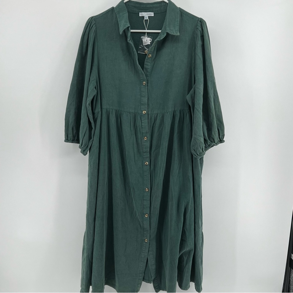 Baltic born dress long sleeve green nwt size Xl